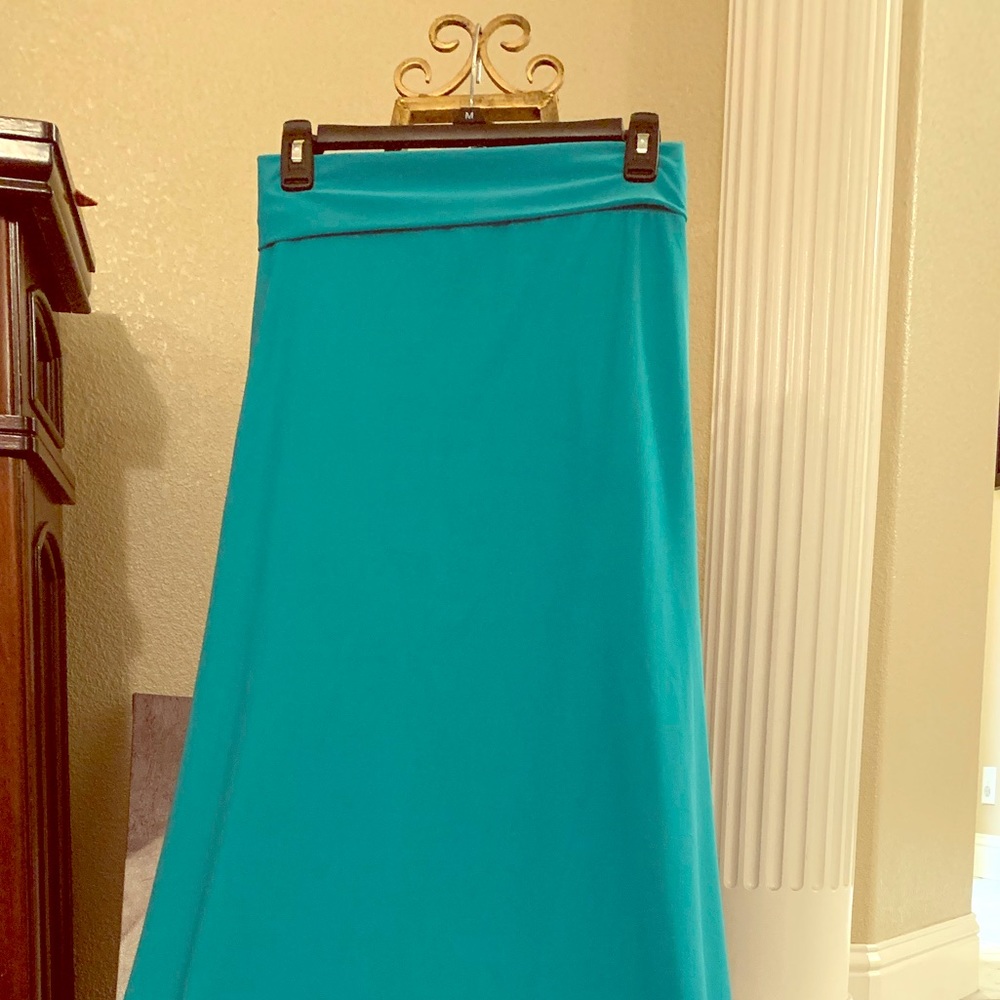 Teal floor length skirt